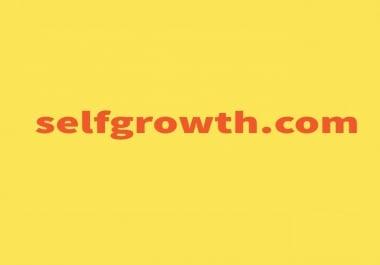 Publish a guest Content on Selfgrowth. com with 1 dofollow backlink
