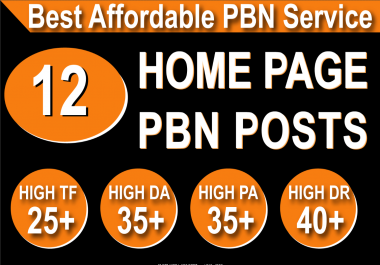 Homepage 12 PBN High 20 Plus DA PA CF TF Moz Authority Expired domain Backlinks