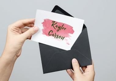 Custom Watercolor Logo,  Creative Logo,  Signature Logo