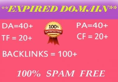 I provide you high DA PA TF CF based expire domain