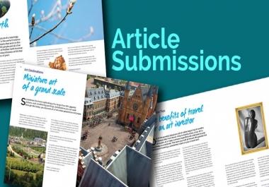 Write an Article/ Content & Supply 20 Approve Article Submission For Your SEO To PR10-PR2