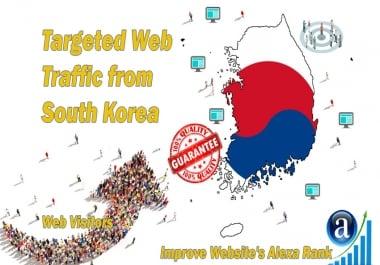 South Korean web visitors real targeted Organic web traffic from South Korea