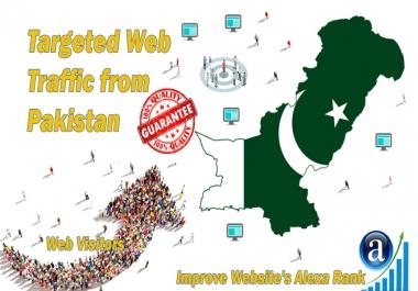 Pakistani web visitors real targeted Organic web traffic from Pakistan
