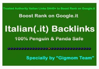 Trusted 20 Dofollow Italian Links DA40+ to Page Rank 1 on Google. it