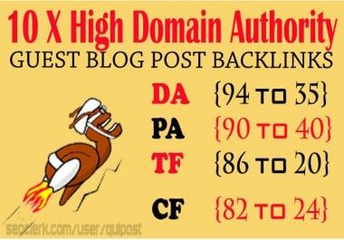 Write & Publish 10X High Authority Guest Post DA 95-35 Health,  Business,  Technology,  Fashion Blog