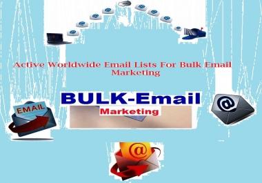 Give You 170000 Active Worldwide Email Lists For Bulk Email Marketing Promotions