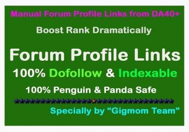 ULTRA Manual 400 Dofollow Forum Profile Links from DA40+ to Boost Rank