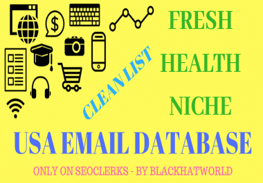 GET Fresh 250,000K Health Niche Related Emails Database of United States of America USA