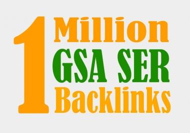 One Million High Quality GSA SER Backlinks For Multi-Tiered Link Building