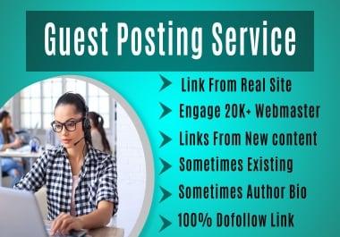 PREMIUM GUEST POSTING SERVICE- Editorial Links from Real Sites