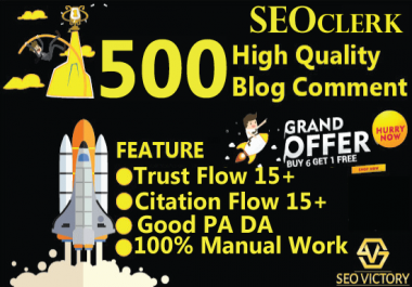 get 500 high Quality dofollow blog comment