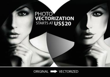 Retracing of image into vector