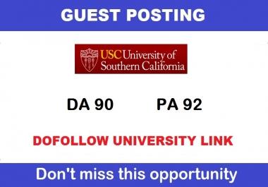 Guest post on California edu University USC. edu DA 90 Dofollow