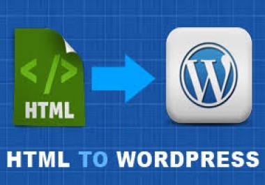 HTML to WordPress Convert