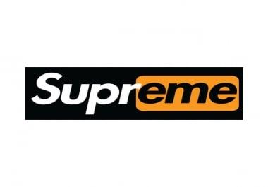supreme logo with whatever text you like