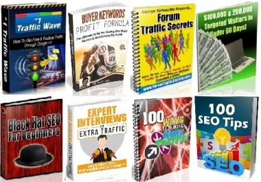 130 ebooks website traffic with resell right