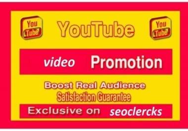 Organic YouTube video promotion social media