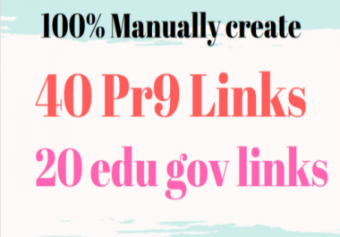 DA 80-100 with 20 EDU GOV Profile backlinks