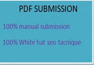 I will manually do pdf submission to top 20 doc sharing sites