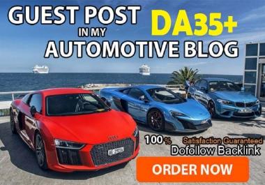 Guest post on Automotive niche DA35 blog
