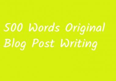 500 Words Content/Blog Post Writing
