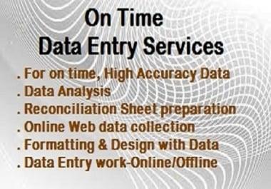 I want to do any type of Data Entry,  Data Analysis,  Web Mining,  Copy Paste Works for 4 hours.