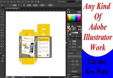 I will print design adobe illustrator work