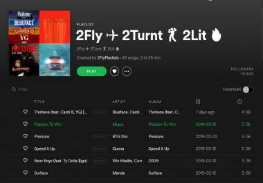 Add your song to my playlist with over 10k active users