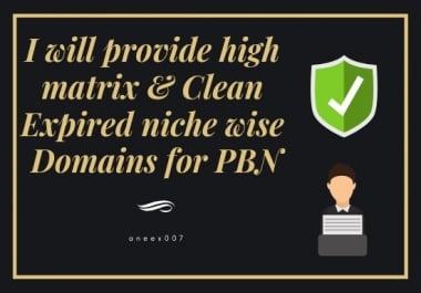 Expired Domain Research Service for PBN- 5 spam free expired domains according to your niche/topic