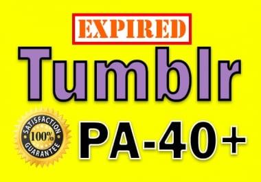 Get Unregistered 15 Expired Tumblr Blog Account PA 40 Plus