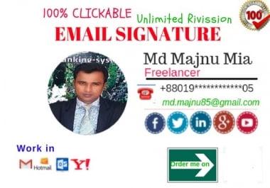 do clickable Html Email Signature