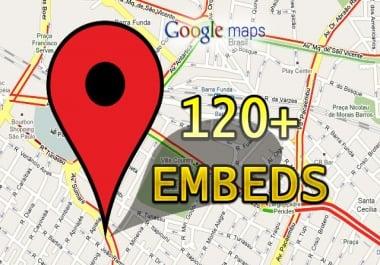 DO 120+ EMBEDS of Your Google Map on web2 HIGH DA