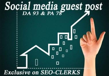 Provide You A Social Guest Post From News/All Niche Web Site