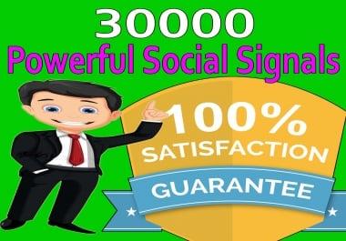 Profitable 30,000 Social Signals to increase your website traffic to optimize Google serp