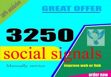 I Created to Benifited Great offer 3250 Seo Social Signals improving Mixed Backlinks