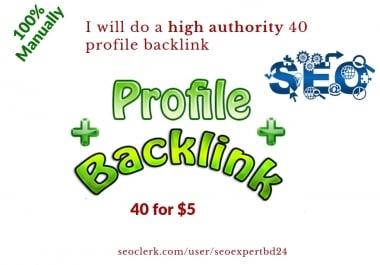 I create a high authority 40 profile backlink for your site.