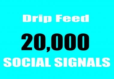 Do 20,000 Best Confident 30days Drip Feed Social Signals