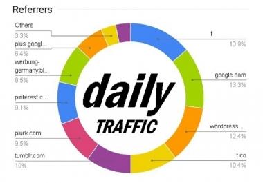 send DAILY real traffic to your website store shop with EXTRAS