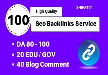 40 PR9+20 EDU/GOV+40 Blog Comment,  Build 100 HIGH-QUALITY Backlinks