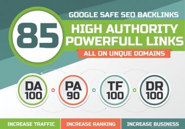 TOP OFFER -Build 85 Unique Domain SEO Backlinks On TF100 DA100 Sites Only AladdinSEO