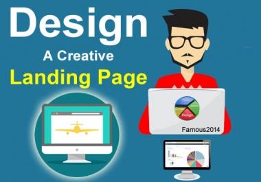Design A creative landing page/homepage for your website