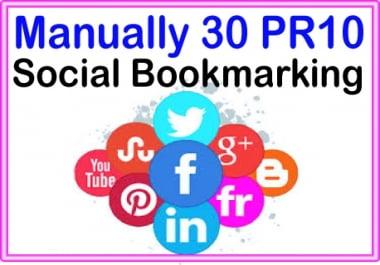 Do Manually Create 30 PR7 -PR10 Live Social Bookmarking Backlinks get Boost Alexa Ranking
