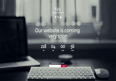 create wordpress coming soon landing page
