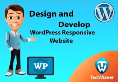 Design and develop wordpress responsive website