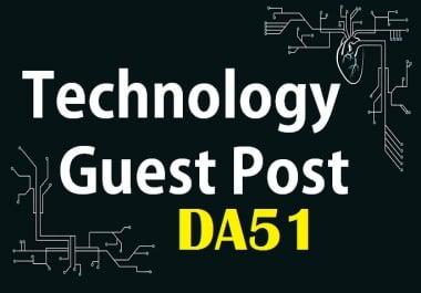 Add your guest post unique Tech article to good authority techDA51 PA40 blog