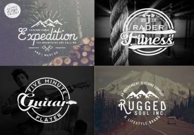 create 2 amazing vintage logo in 24 hour