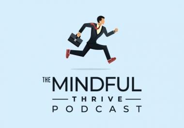 design minimalist podcast logo or cover