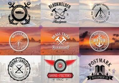 make retro vintage and badge logo for business