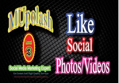 Get Faster On your social post/photos/videos,  No-refil