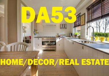 Make permanent quality article on authority awesome Real Estate,  Home, Decor & Design DA53 blog